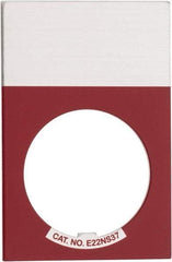 Eaton Cutler-Hammer - Rectangular, Aluminum Legend Plate - Blank - Silver Background, Black Letters, 22-1/2mm Hole Diameter, 1.17 Inch Wide x 1.77 Inch High - Exact Tool & Supply