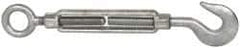 Made in USA - 2,200 Lb Load Limit, 5/8" Thread Diam, 6" Take Up, Steel Hook & Eye Turnbuckle - 16" Closed Length - Exact Tool & Supply