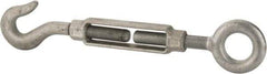 Made in USA - 4,200 Lb Load Limit, 1" Thread Diam, 6" Take Up, Steel Hook & Eye Turnbuckle - 21-1/4" Closed Length - Exact Tool & Supply