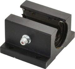 L.M76 - 0.5005" Inside Diam, Open Single Pillow Block Linear Bearing - 2" Overall Width - Exact Tool & Supply
