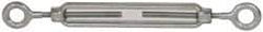 Made in USA - 500 Lb Load Limit, 1/4" Thread Diam, 4" Take Up, Steel Eye & Eye Turnbuckle - 8-1/4" Closed Length - Exact Tool & Supply