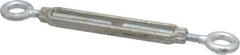 Made in USA - 800 Lb Load Limit, 5/16" Thread Diam, 4-1/2" Take Up, Steel Eye & Eye Turnbuckle - 9-9/16" Closed Length - Exact Tool & Supply