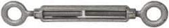 Made in USA - 2,200 Lb Load Limit, 1/2" Thread Diam, 6" Take Up, Steel Eye & Eye Turnbuckle - 13" Closed Length - Exact Tool & Supply