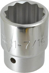 Proto - 1-7/16", 1" Drive, Standard Hand Socket - 12 Points, 2-3/4" OAL - Exact Tool & Supply
