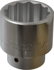 Proto - 2-1/4", 1" Drive, Standard Hand Socket - 12 Points, 3-13/16" OAL - Exact Tool & Supply