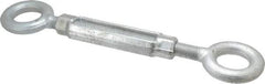 Made in USA - 10,000 Lb Load Limit, 1" Thread Diam, 6" Take Up, Steel Eye & Eye Turnbuckle - 21-1/4" Closed Length - Exact Tool & Supply