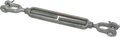 Made in USA - 800 Lb Load Limit, 5/16" Thread Diam, 4-1/2" Take Up, Steel Jaw & Jaw Turnbuckle - 9" Closed Length - Exact Tool & Supply