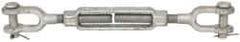 Made in USA - 7,200 (Jaw) Lb Load Limit, 7/8" Thread Diam, 6" Take Up, Steel Jaw & Jaw Turnbuckle - 19-1/2" Closed Length - Exact Tool & Supply