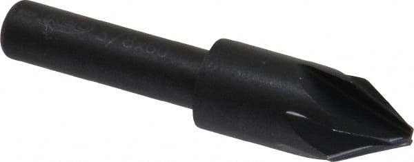 Keo - 3/8" Head Diam, 1/4" Shank Diam, 6 Flute 60° High Speed Steel Countersink - Exact Tool & Supply