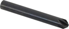 Keo - 3/16" Head Diam, 3/16" Shank Diam, 6 Flute 82° High Speed Steel Countersink - Bright Finish, 1-3/8" OAL, Single End, Straight Shank, Right Hand Cut - Exact Tool & Supply