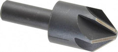 Keo - 1" Head Diam, 1/2" Shank Diam, 6 Flute 82° High Speed Steel Countersink - Bright Finish, 2-3/4" OAL, Single End, Straight Shank, Right Hand Cut - Exact Tool & Supply