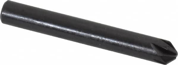 Keo - 3/16" Head Diam, 3/16" Shank Diam, 6 Flute 90° High Speed Steel Countersink - Exact Tool & Supply