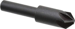 Keo - 3/8" Head Diam, 1/4" Shank Diam, 6 Flute 90° High Speed Steel Countersink - Bright Finish, 1-3/4" OAL, Single End, Straight Shank, Right Hand Cut - Exact Tool & Supply