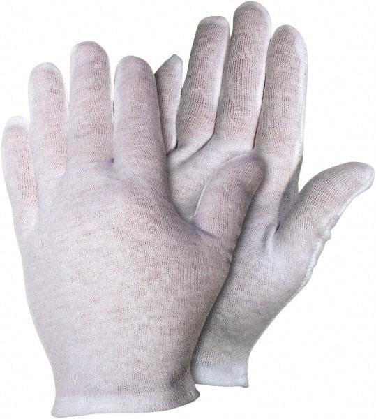 MCR Safety - Size 9 Cotton General Protection Work Gloves - For Inspection, Uncoated, Slip-On Cuff, Full Fingered, White, Ambidextrous - Exact Tool & Supply