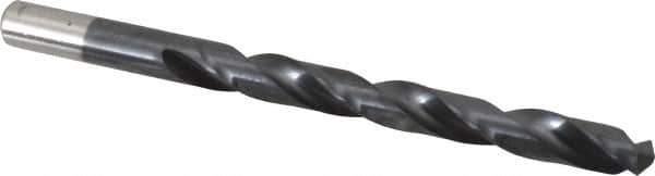 Chicago-Latrobe - Letter Q 135° High Speed Steel Jobber Drill - TiAlN Finish, Right Hand Cut, Spiral Flute, Straight Shank, 4-3/4" OAL, Split Point - Exact Tool & Supply