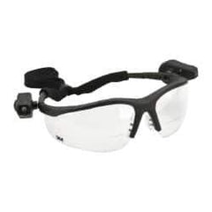 3M - +2.5, Clear Lenses, Anti-Fog, Framed Magnifying Safety Glasses - UV Protection, Adjustable Temples, Gray Plastic Frame, ANSI Z87.1-2010 - Exact Tool & Supply