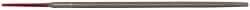 Simonds File - 6" Long, Second Cut, Round American-Pattern File - Double Cut, Tang - Exact Tool & Supply