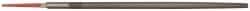 Simonds File - 8" Long, Second Cut, Round American-Pattern File - Double Cut, Tang - Exact Tool & Supply
