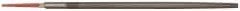 Simonds File - 8" Long, Second Cut, Round American-Pattern File - Double Cut, Tang - Exact Tool & Supply