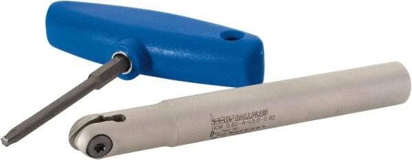 Iscar - 5/8" Cut Diam, 5/8" Shank Diam, 5.1" OAL, Indexable Ball Nose End Mill - 1.4" Head Length, Straight Shank, HCM D.62 Toolholder, HBF D.62, HBR D.62, HCR D.62 Insert - Exact Tool & Supply