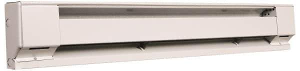 Marley - 48" Long, 120 Volt, 1000 Watt, 3413 BTU, Electric Baseboard Heater - Copper Element, Aluminum Fins, White - Exact Tool & Supply