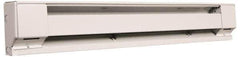 Marley - 48" Long, 120 Volt, 1000 Watt, 3413 BTU, Electric Baseboard Heater - Copper Element, Aluminum Fins, White - Exact Tool & Supply