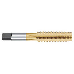 Titan USA - M4.5x0.75 Plug RH 6H D4 TiN High Speed Steel 4-Flute Straight Flute Hand Tap - Exact Tool & Supply