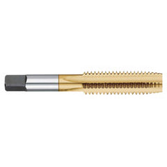 Titan USA - #12-24 Bottoming RH 2B/3B H3 TiN High Speed Steel 4-Flute Straight Flute Hand Tap - Exact Tool & Supply