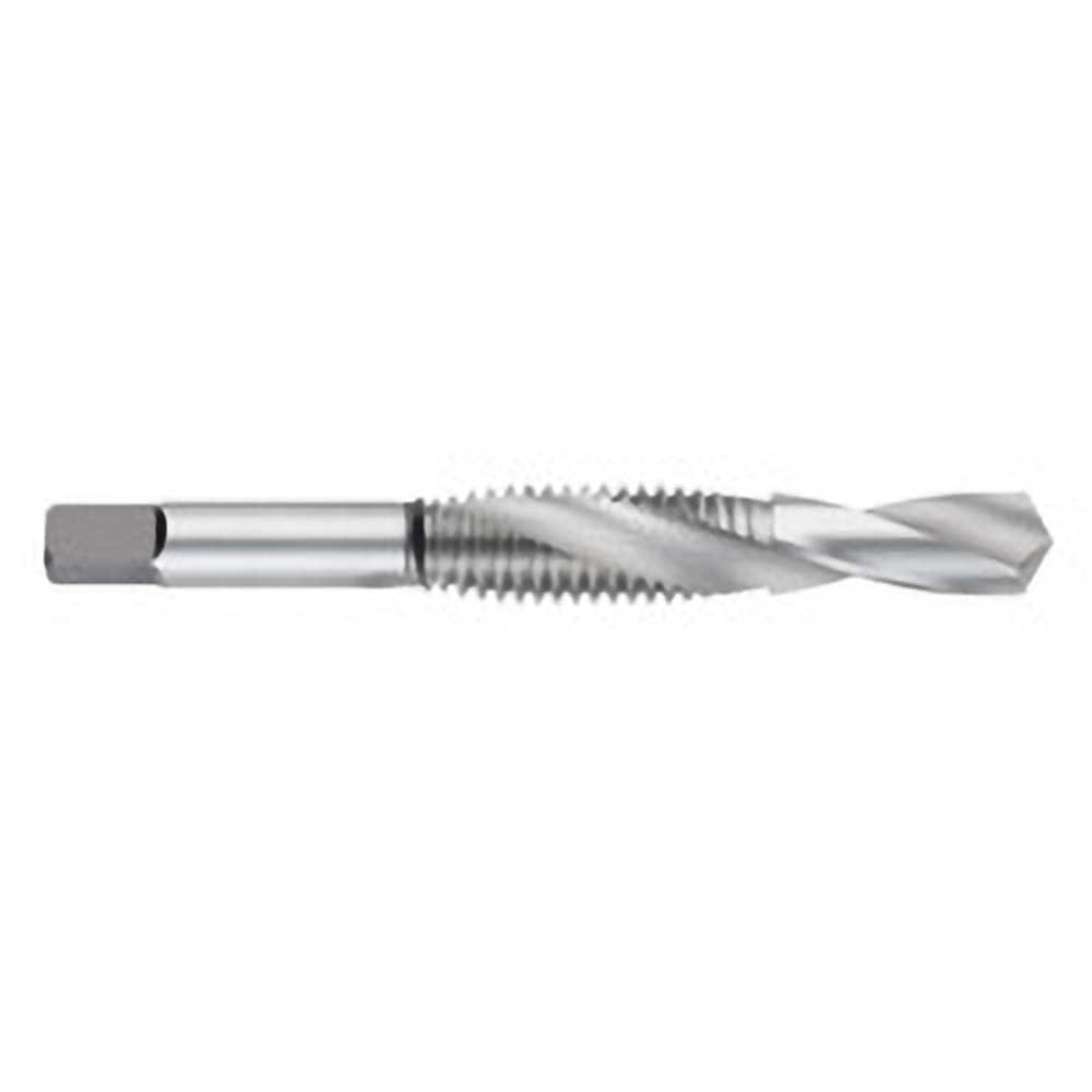 Titan USA - Combination Drill & Taps; Thread Size (mm): M6x1.0 ; Drill Size (Decimal Inch): 0.1980 ; Class of Fit: 6H ; Thread Limit: D5 ; Number of Flutes: 2 ; Drill Length (Inch): 9/16 - Exact Tool & Supply