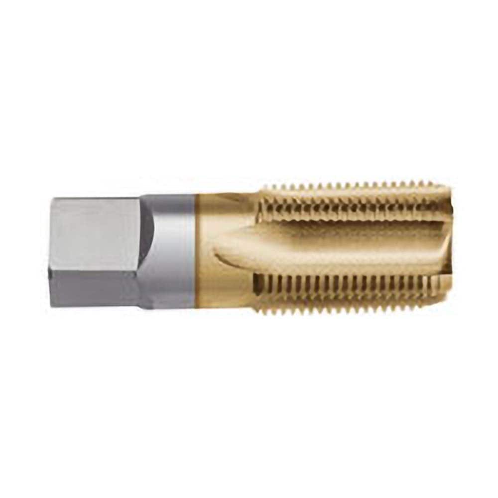 Titan USA - 3/8-18 4-Flute TiN Finish High Speed Steel Standard Flute Tap - Exact Tool & Supply