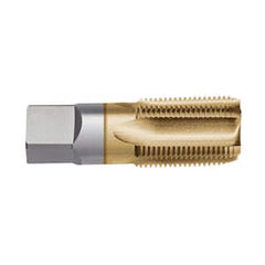 Titan USA - 3/8-18 4-Flute TiN Finish High Speed Steel Standard Flute Tap - Exact Tool & Supply