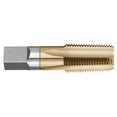Titan USA - 1/8-27 4-Flute TiN Finish High Speed Steel Standard Flute Tap - Exact Tool & Supply