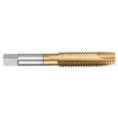 Titan USA - Spiral Point Taps; Thread Size (mm): M3.5x0.60 ; Number of Flutes: 2 ; Chamfer: Plug ; Class of Fit: 6H ; Thread Limit: D4 ; Finish/Coating: TiN - Exact Tool & Supply
