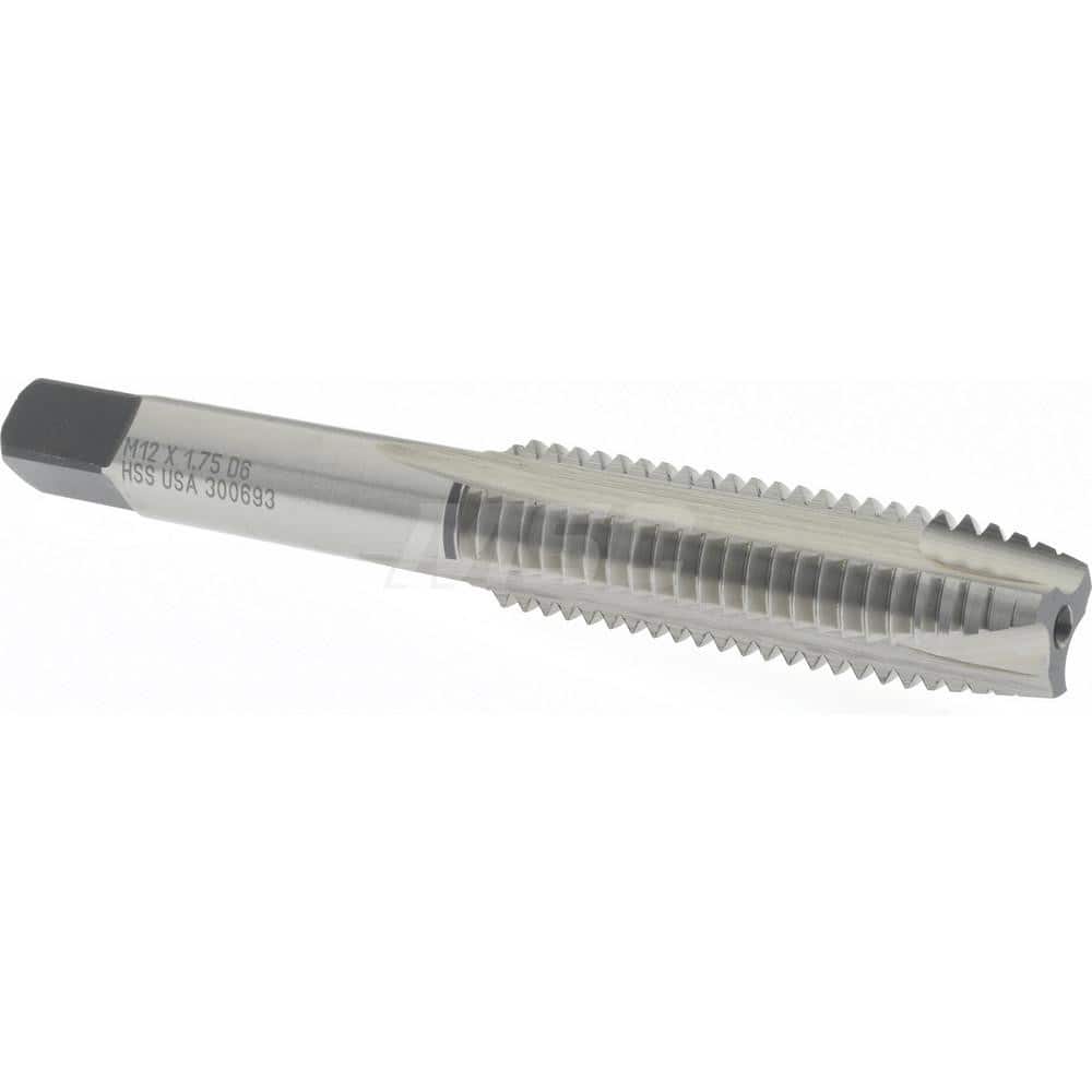 Titan USA - Spiral Point Taps; Thread Size (mm): M12x1.75 ; Number of Flutes: 3 ; Chamfer: Plug ; Class of Fit: 6H ; Thread Limit: D6 ; Finish/Coating: Uncoated - Exact Tool & Supply
