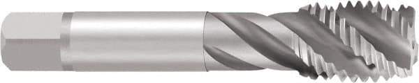 Emuge - #6-40 UNF 3 Flute 2B Bottoming Spiral Flute Tap - Cobalt, Bright Finish, 2" OAL, Right Hand Flute, Right Hand Thread, Series Enorm - Exact Tool & Supply