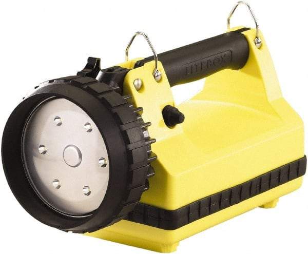 Streamlight - White LED Bulb, 615 Lumens, Spotlight/Lantern Flashlight - Yellow Plastic Body, 1 6V Battery Included - Exact Tool & Supply