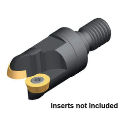 Kennametal - 25mm Cutting Diam, 63/64" Max Depth of Cut, Modular Connection Indexable Copy End Mill - 2 Inserts, RD.X 1003.. Insert - Exact Tool & Supply