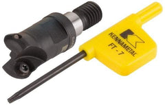 Kennametal - 12.7mm Cutting Diam, 1/2" Max Depth of Cut, Modular Connection Indexable Copy End Mill - 2 Inserts, RDHX 07T1M0S Insert, KDM Toolholder - Exact Tool & Supply