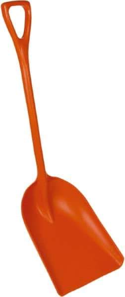 Remco - 17-1/8" High Square Plastic Shovel - 27" Long D-Grip Handle - Exact Tool & Supply
