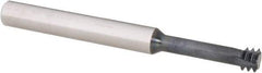 Scientific Cutting Tools - 5/16-18 UNC, 0.234" Cutting Diam, 3 Flute, Solid Carbide Helical Flute Thread Mill - Internal Thread, 0.85" LOC, 2-1/2" OAL, 1/4" Shank Diam - Exact Tool & Supply