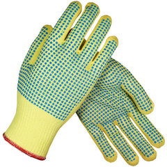 ‎08-K200PDD/M Gloves w/Kevlar Brand - 100% Kevlar - 13 Gauge - Lt. Wgt - ANSI2 - Dots One Side - Exact Tool & Supply