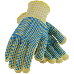 ‎08-K252/M Gloves w/Kevlar Brand - Kevlar/Cotton Plated - 7 Gauge - M. Wt - ANSI2 - Dots 2 Sides - Exact Tool & Supply
