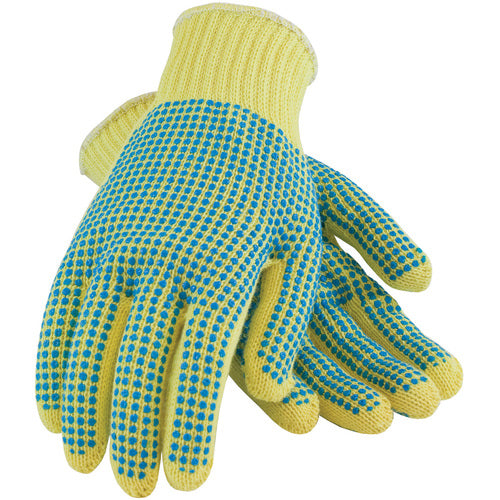 ‎08-K300PDD/L Gloves w/Kevlar Brand - 100% Kevlar - 7 Gauge - M. Wgt - ANSI2 - Dots 2 Sides - Exact Tool & Supply