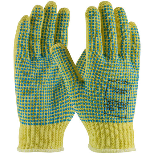 ‎08-K350PDD/XL Gloves w/Kevlar Brand - 100% Kevlar - 7 Gg - M. Wgt - ANSI2 Dots 2 Sides/Extended Cuff - Exact Tool & Supply