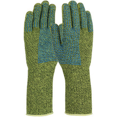 ‎08-K385/L Gloves w/Kevlar Brand - Kevlar/Steel Blend Gloves - 2 side special dot pattern - heavy weight - Exact Tool & Supply