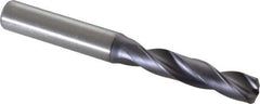 Kennametal - 8.60044mm 140° Spiral Flute Solid Carbide Screw Machine Drill Bit - Right Hand Cut, 47mm Flute Length, 89mm OAL, Standard Point, Straight Shank - Exact Tool & Supply