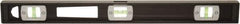 Johnson Level & Tool - Magnetic 24" Long 3 Vial I-Beam Level - Aluminum, Black, 2 Plumb & 1 Level Vials - Exact Tool & Supply