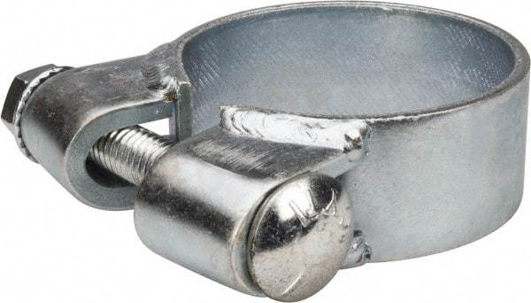 Made in USA - 2.42" ID, Steel Zinc Plated BCE Band Style Clamp - 0.12" Thick, 2-1/4" Hose - Exact Tool & Supply