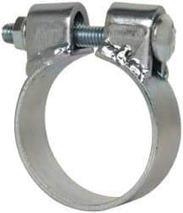Made in USA - 2.67" ID, Steel Zinc Plated BCE Band Style Clamp - 0.12" Thick, 2-1/2" Hose - Exact Tool & Supply