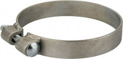 Made in USA - 3.67" ID, Steel Zinc Plated BCE Band Style Clamp - 0.12" Thick, 3-1/2" Hose - Exact Tool & Supply